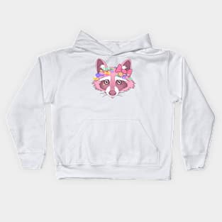 Pastel Decora Raccoon Kids Hoodie